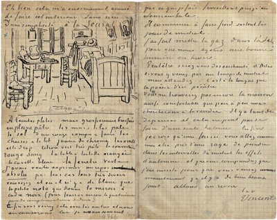 O quarto, Carta a Paul Gauguin de Arles, quarta-feira, 17 de outubro de 1888 de Vincent van Gogh