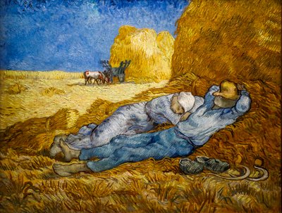 A linha meridiana também conhecida como The Siesta de Vincent van Gogh