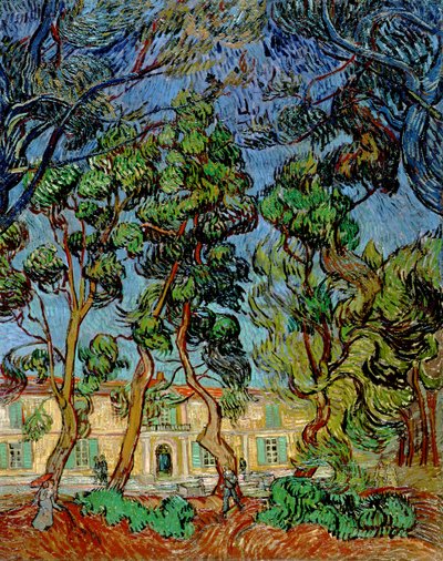 Árvores no jardim do hospital de São Paulo, 1889 de Vincent van Gogh