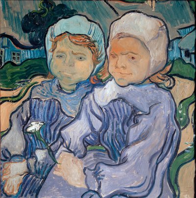 Duas garotinhas, junho de 1890 (óleo sobre tela) de Vincent van Gogh