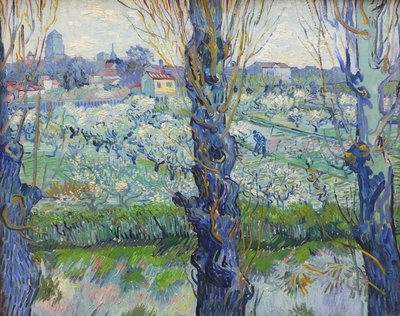 Vista de Arles, pomares em flor de Vincent van Gogh