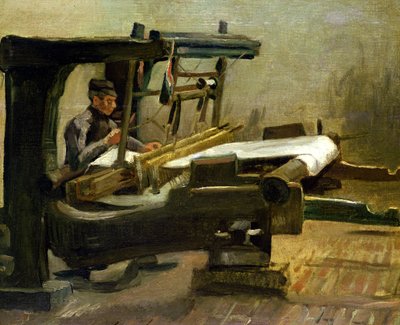 Tecelão no tear, virado para a direita, 1884 de Vincent van Gogh