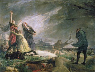Enterro em La Moncloa em maio de 1808 (óleo sobre tela) de Vincente Gonzalez Palmaroli