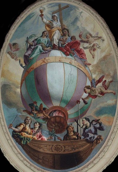 Virtude em um balão de Vincenzo Angelo Orelli