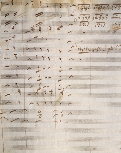 Partitura manuscrita para a ópera Beatrice di Tenda, de Vincenzo Bellini (1801-1835) de Vincenzo Bellini