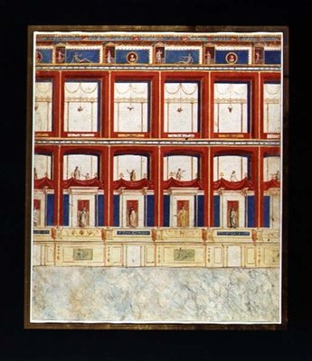 Antique Roman Frescoes, c.1775 (aguarela e guache sobre papel) de Vincenzo Brenna