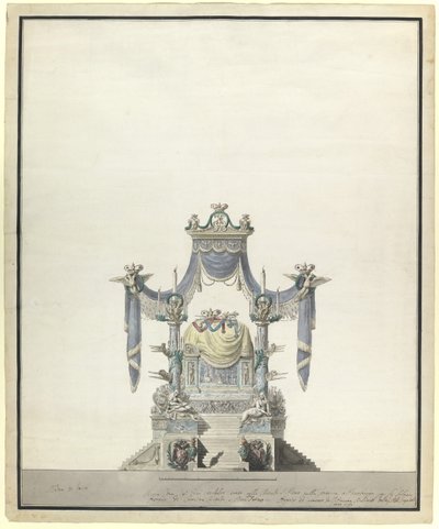 Catafalque para a imperatriz Catarina, a Grande 1729-1796, 1796 de Vincenzo Brenna