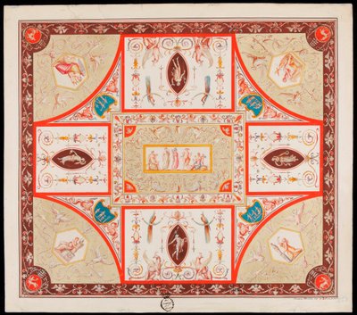 Cópia de uma decoração de parede romana de Vincenzo Brenna