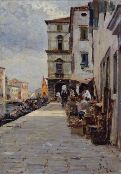Mercado em Chioggia de Vincenzo Caprile