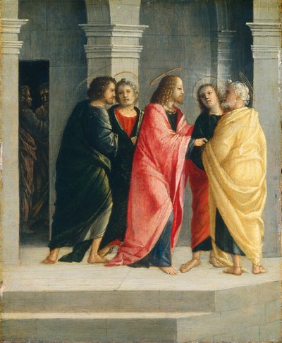 Cristo instruindo Pedro e João a se prepararem para a Páscoa, 1504. de Vincenzo Civerchio