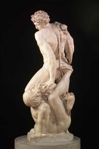 Honra conquistando Engano, 1561 (mármore) (ver também 79838) de Vincenzo Danti