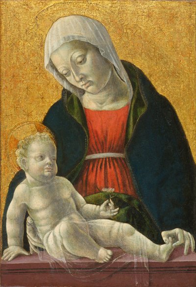 Madonna and Child, cerca de 1460-1470 (tempera e folha de ouro no painel) de Vincenzo Foppa