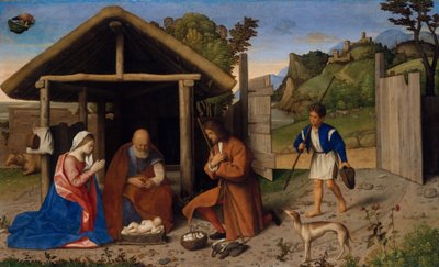 A Adoração dos Pastores, c.1520 (óleo sobre tela) de Vincenzo di Biagio Catena