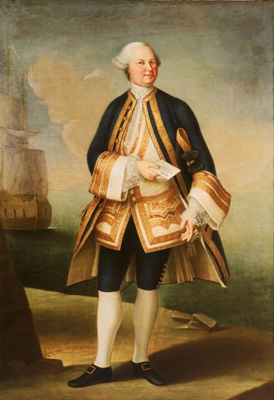 Capitão Sir Edward Hughes (cerca de 1720-1794) de Violante Beatrice Siries