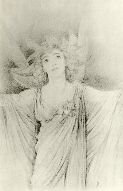 Lady Tree como Titania (gravura) de Violet Rutland