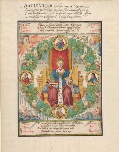 Filosofia Enthroned, meados do século XVI. de Virgil Solis