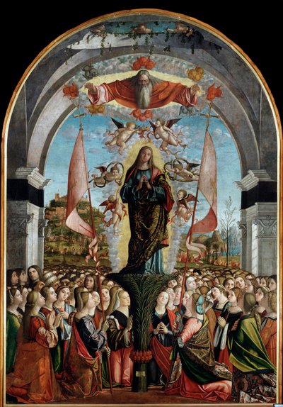 Ciclo da vida de Santa Úrsula: A apoteose de Santa Úrsula (último episódio). (óleo sobre painel de Vittore Carpaccio
