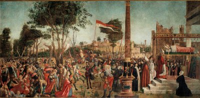 Ciclo da vida de Santa Úrsula: o Martírio dos Peregrinos e o Funeral de Santa Úrsula de Vittore Carpaccio