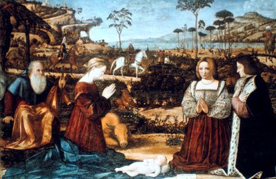 Sagrada Família com Dois Doadores, 1505 de Vittore Carpaccio