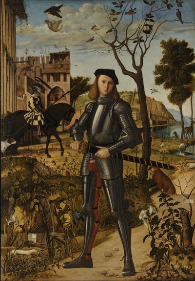 Retrato de um cavaleiro de Vittore Carpaccio