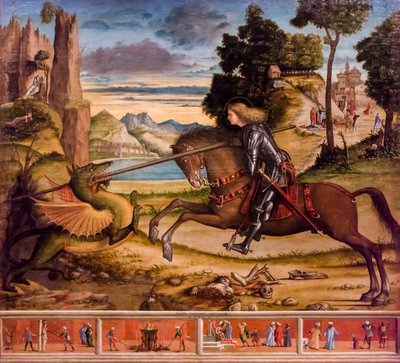 São Jorge a matar o dragão de Vittore Carpaccio