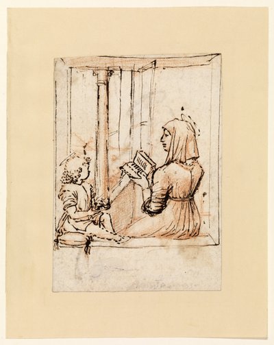 Virgem Maria lendo para o Cristo Infantil de Vittore Carpaccio