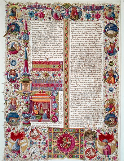 Página do manuscrito da Bíblia de Borso d