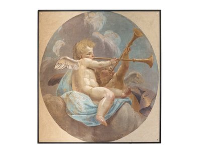 Frescos de anjos, originalmente da igreja de St. Augustinus de Vittorio Maria Bigari