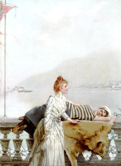 Daydreamers (um de um par) de Vittorio Matteo Corcos