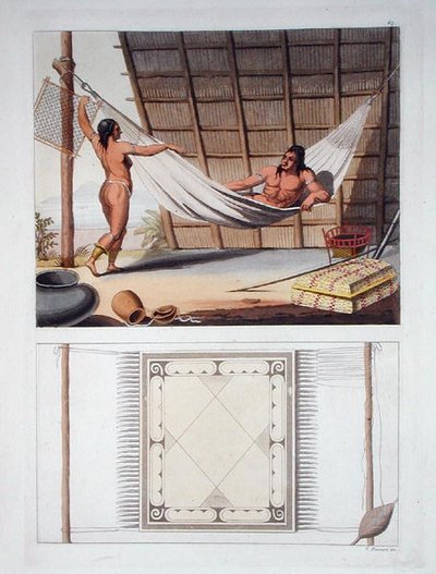 Interior doméstico, tribo Carib, Antilhas Holandesas, placa 67 de 
