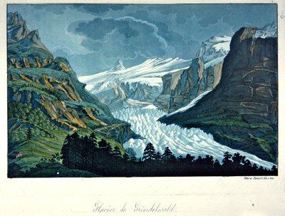 Glaciar de Grindelwald, ilustração de 