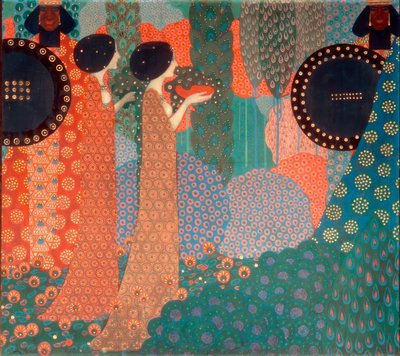 As princesas e os guerreiros de Vittorio Zecchin