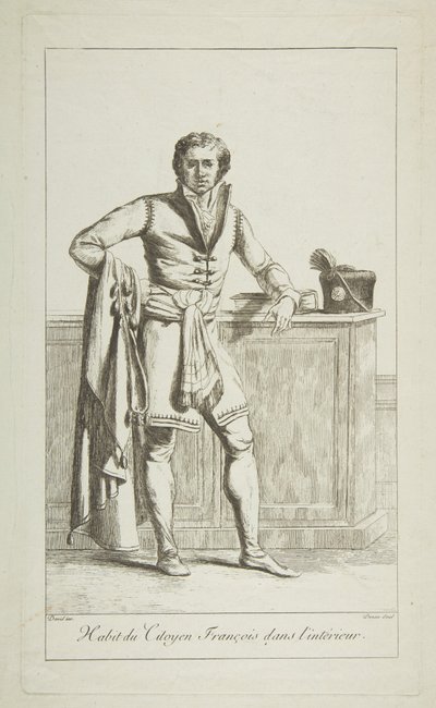 Traje Interno do Cidadão Francês, 1794. de Vivant Denon