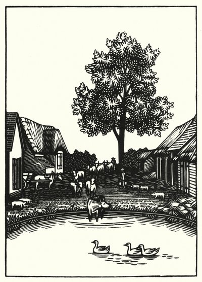 Ilustração para Tess Of The DUrbervilles de Thomas Hardy (gravura) de Vivien Gribble