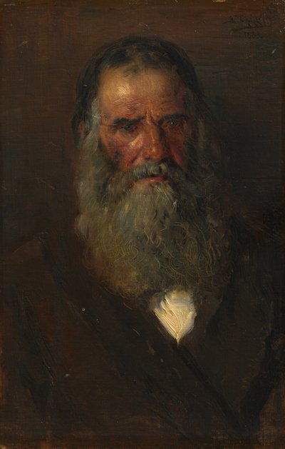 Estudo da cabeça de um velho, 1883. de Vladimir Egorovic Makovskij