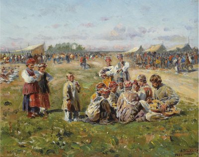 A Feira da Vila, 1882 de Vladimir Egorovic Makovsky
