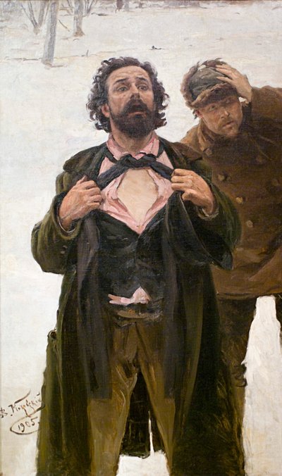 Estudo para a pintura Domingo Sangrento 22 de janeiro de 1905, 1905. de Vladimir Egorovic Makovsky