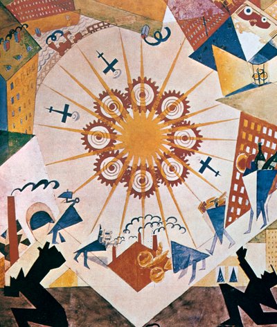 Projeto de decoração para Mystery Bouffe, 1919. de Vladimir Mayakovsky