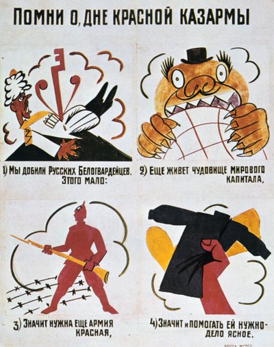 Lembre-se do dia do exército vermelho, Okna Rosta, 1920. de Vladimir Mayakovsky
