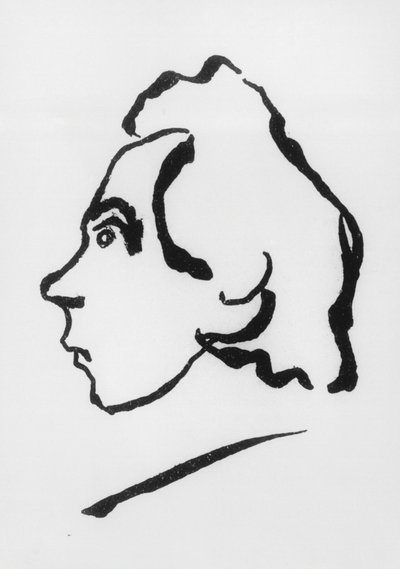 Retrato de Viktor Vladimirovich Khlebnikov, mais conhecido pelo pseudónimo Velimir Khlebnikov (1885-1922) (desenho) de Vladimir Vladimirovic Majakovskij