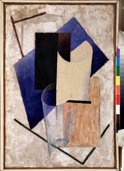 Nature morte (Natureza morta), c.1920 (óleo sobre madeira) de Vladislav Maximilianovich Strzheminsky