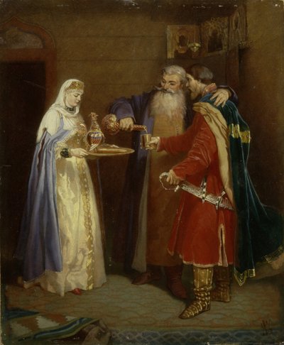 Boas-vindas de Boyer à visita de Boyer Morozov do príncipe Cerebren, 18 de Vyacheslav Grigoryevich Schwarz