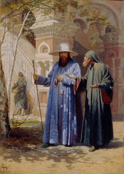 Patriarca Nikon no Mosteiro de Nova Jerusalém, 1867 de Vyacheslav Grigoryevich Schwarz