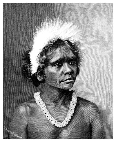 Uma Mulher Aborígene, 1886. de WA Hirschmann