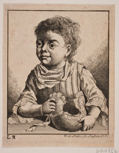 Uma garotinha, meia figura de W.A. Müller