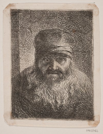 Velho barbudo. imagem do busto na cara de W.A. Müller