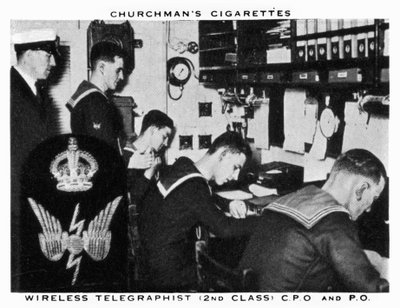 Telegrafista sem fio, 2ª classe, CPO e PO, 1937. de WA and AC Churchman