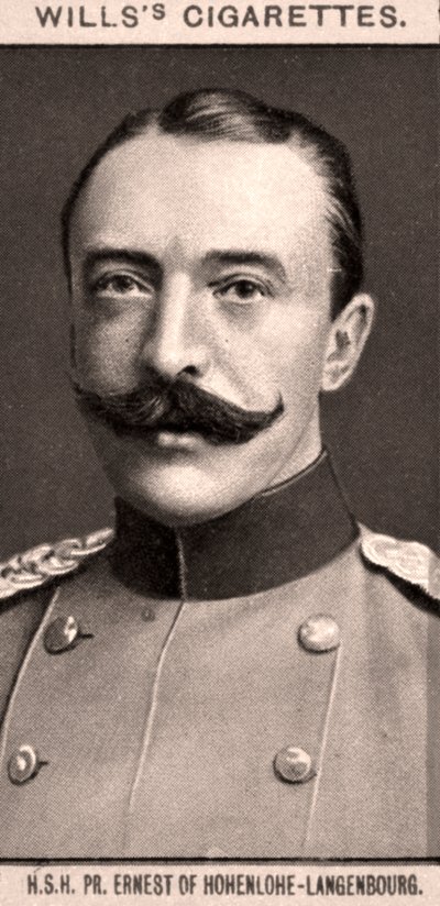 HSH, PR. Ernest de Hohenlohe-Langenbourg, 1908. de WD and HO Wills