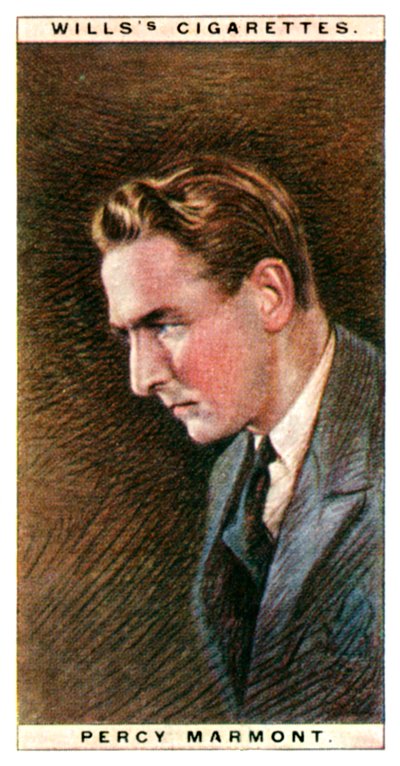 Percy Marmont 1883-1977, ator inglês, 1928. de WD and HO Wills
