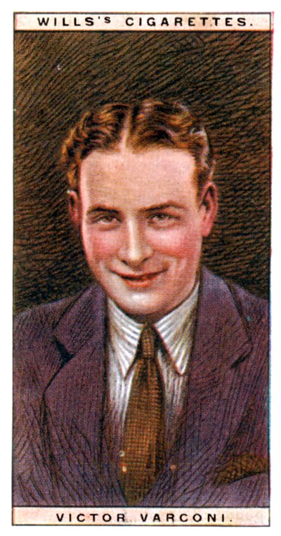 Victor Varconi 1891-1976, ator húngaro, 1928. de WD and HO Wills